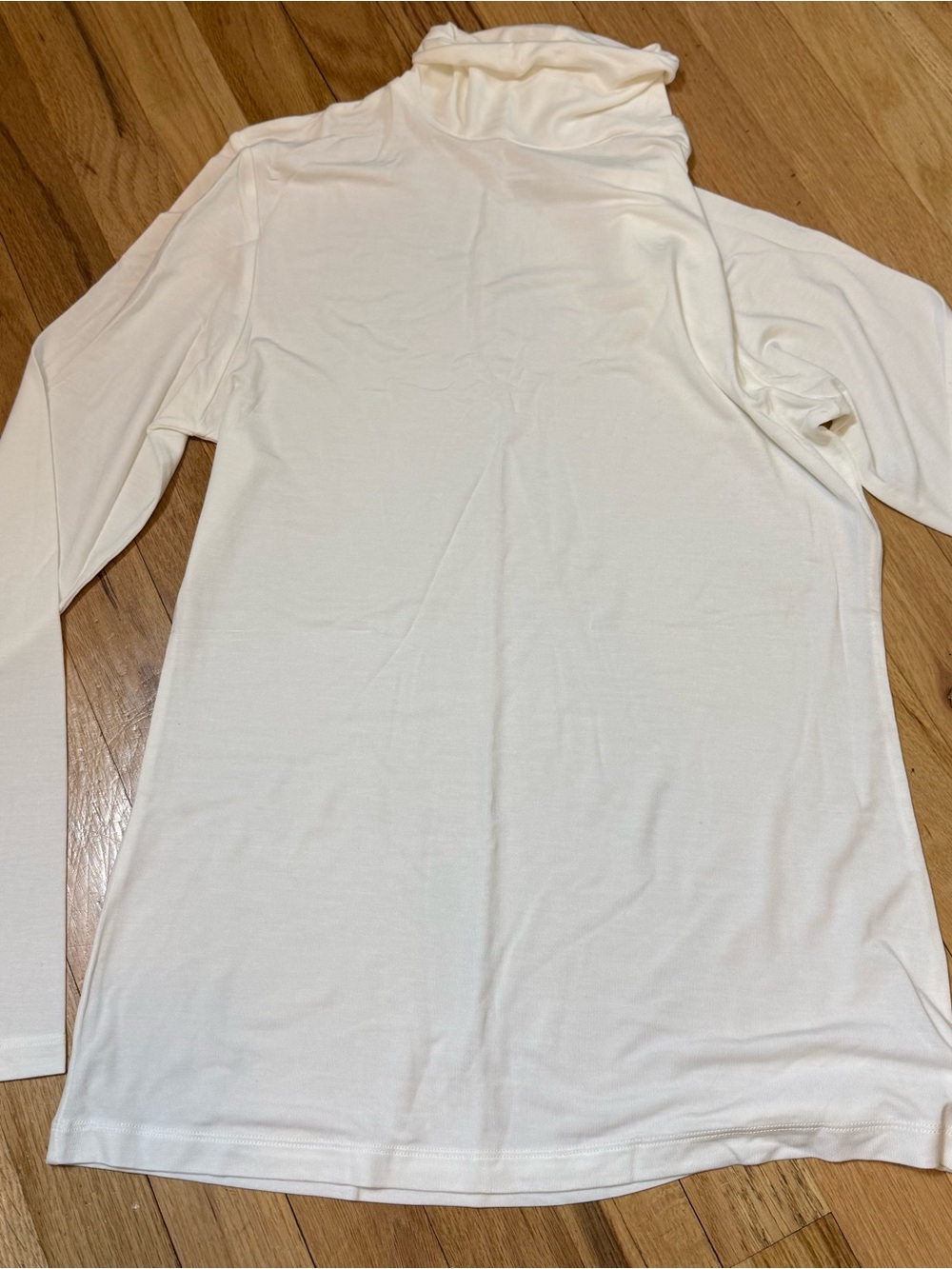 Cuddl Duds Long Sleeve Turtleneck Top White Medium Soft Wear